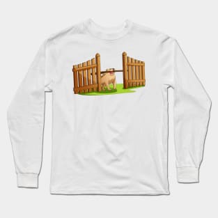 The Goodest Boy Brings the Largest Stick Long Sleeve T-Shirt